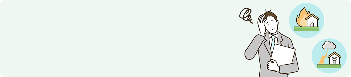 マンションで起こりうる事故について考える男性